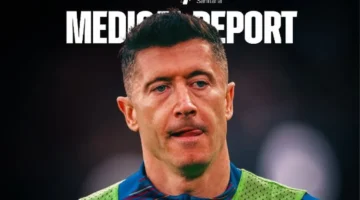 إصابة ليفاندوفسكي تهدد مشاركة برشلونة ضد أتلتيكو في كأس الملك